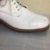 White Dress Business Shoes Size 24.0 6 Leather Goodyear Welted White High Heel(USED)