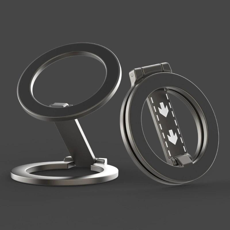 Magnetic Alloy Phone Stand: Multi-functional Desktop Holder for Universal Use