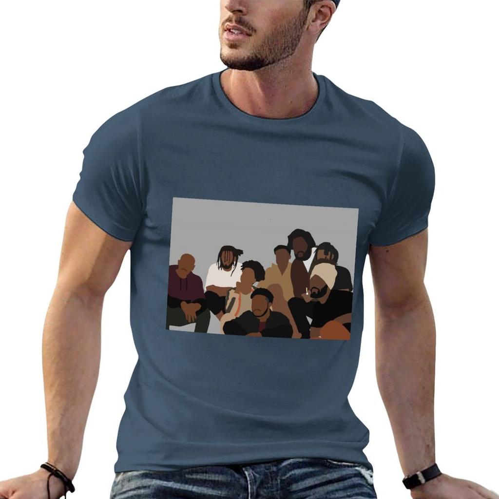 Dreamville All Members Tshirt Work Basic Short Sleeve Top