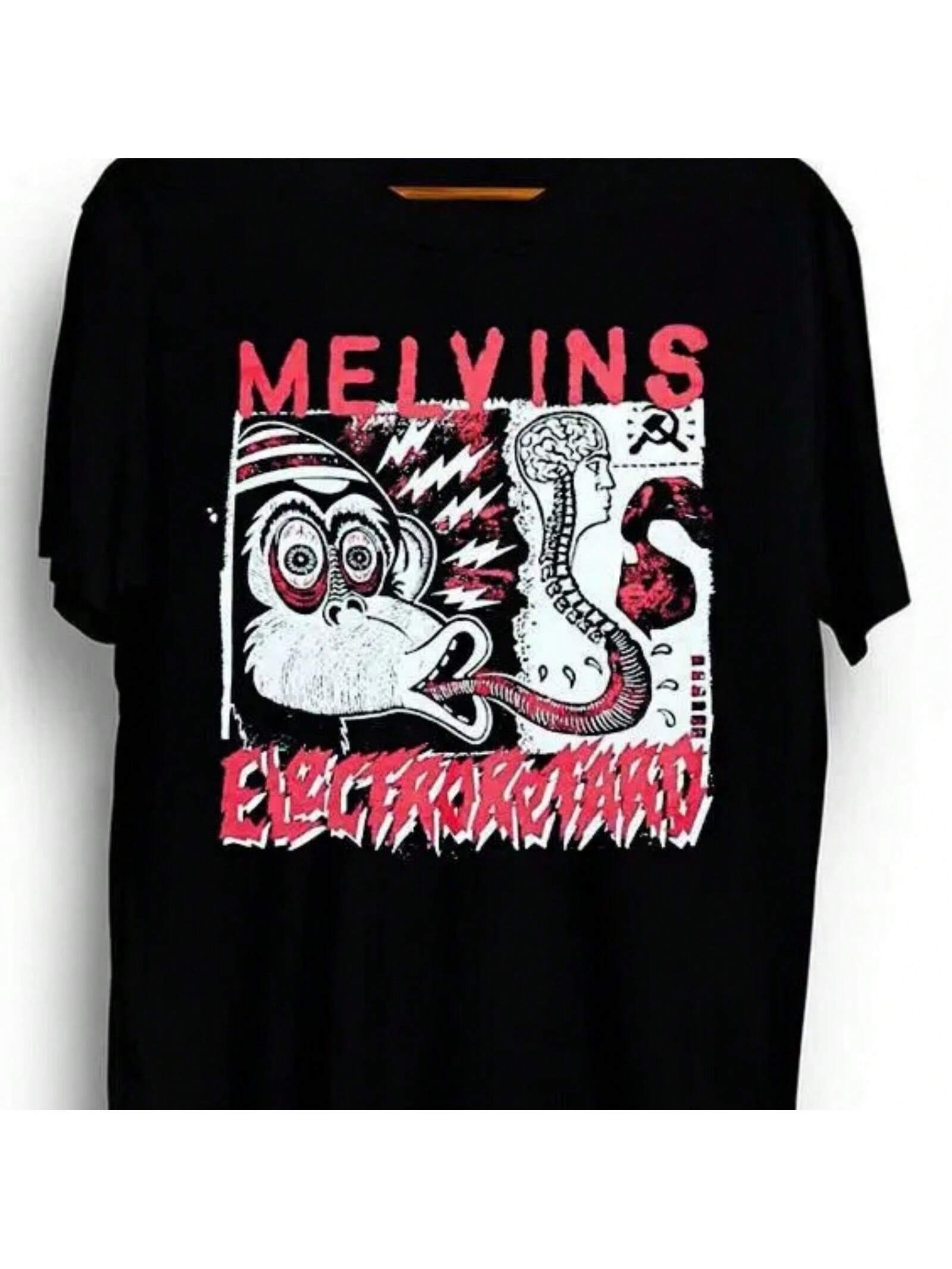 Remake Melvins Electroretard Black T-Shirt, unisextal Punk Band T-Shirt TE3306 S разноцветный