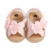 0-18M Kleinkind Baby Mädchen Sommersandalen Niedliche 3D-Blumenverzierungen Rutschfeste Flachsohlen Schuhe Säuglinge Neugeborene Erste Laufschuhe