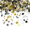 Black and Gold Confetti Birthday Party Confetti Table Decoration 18/20/30/40/50/60/70th Anniversary Party Decoration