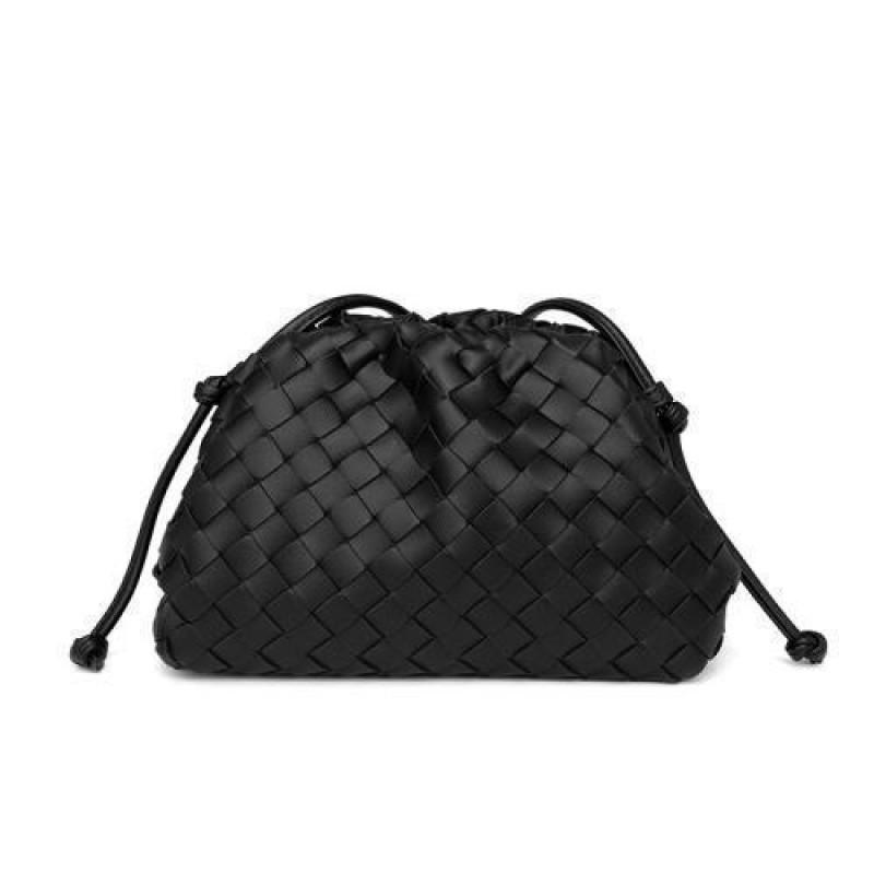 Ins Super Hot Cloud Bag Woven Women s 2023 Sweet Fashionable One-shoulder Cross-section Hand-held Dumpling чёрный