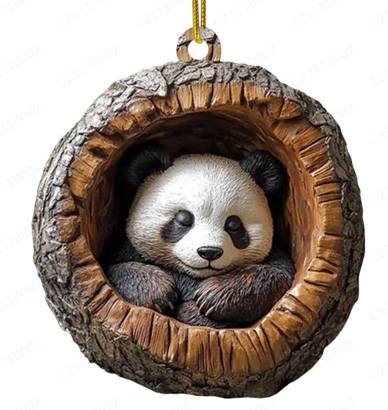 

Animal Tree Ornament: Acrylic Forest Animal Pendant One Size
