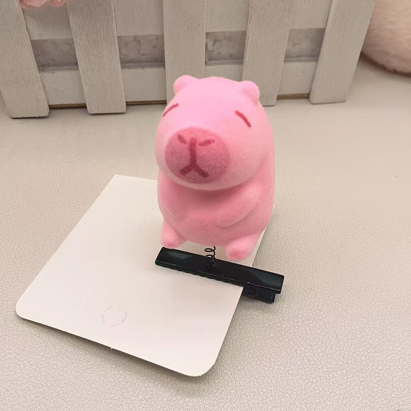 10 ks Kreslená růžová sponka do vlasů kapybara pro ženy dívky roztomilé vlasové doplňky kapybara vtipné kawaii dětské pokrývky hlavy dárky