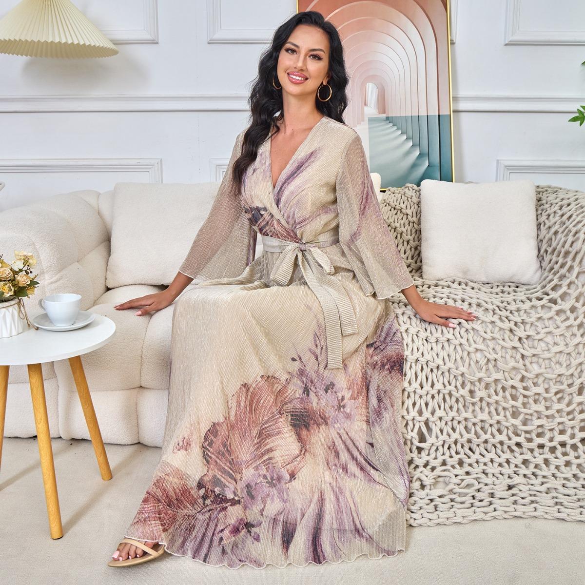 

Новые женские тонкие вечерние платья с длинными рукавами, элегантные вечерние платья, длинное платье, вечернее платье, повседневное платье XXL