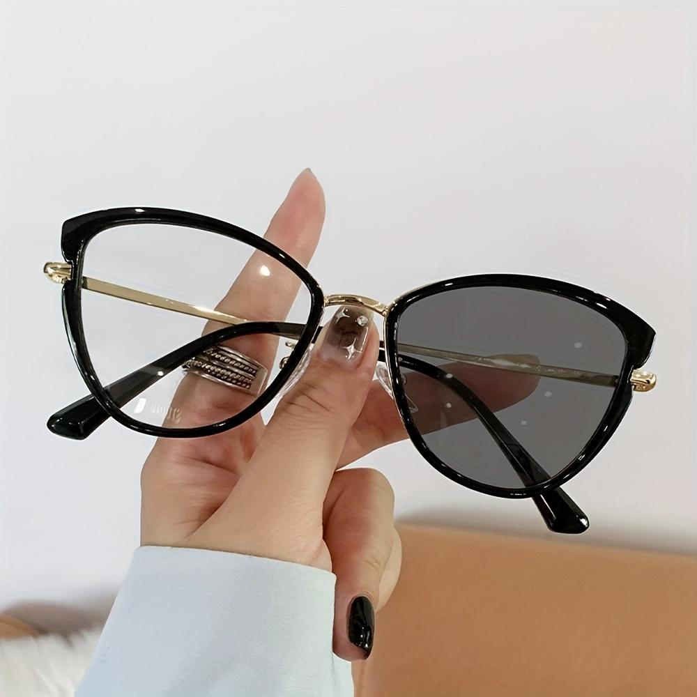 

High Quality 1 pair of new INS style metal + PC material glasses frames fashionable glasses for men and women equipped with tinted lenses