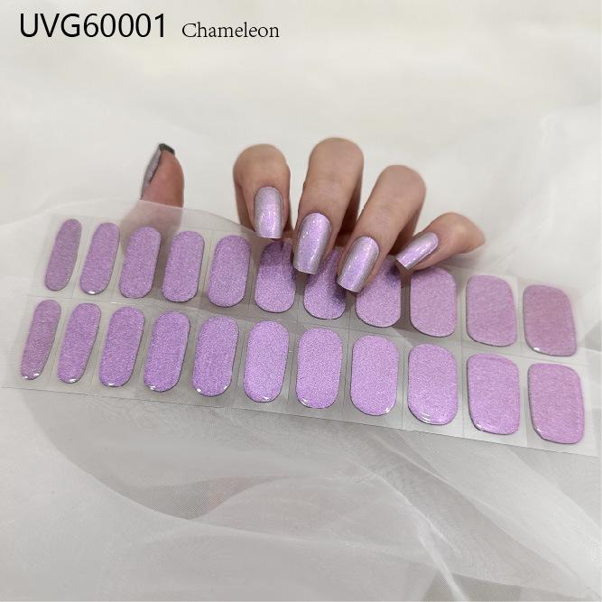 Transparent Nude UV Gel Nail Art Stickers: Semi-Cured, Semi-Baked Manicure Sheets