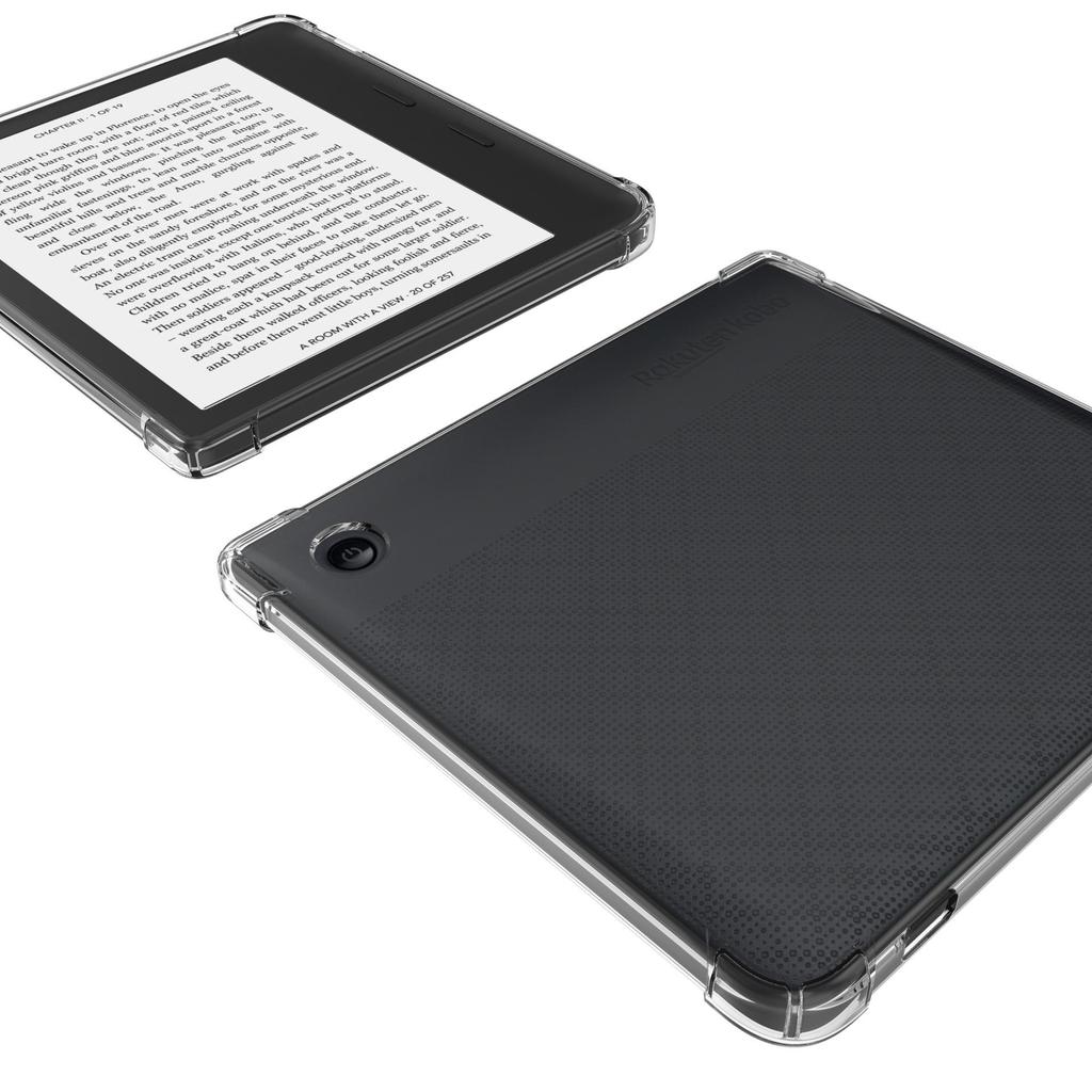 Kobo Libra 2 7" E-reader Case: Transparent TPU Soft Shell with Four Corner Airbag Anti-drop Protection