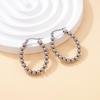 Gold Plated Geometric Titanium Steel Earrings for Women: Simple & Versatile Hot-Selling Accessories