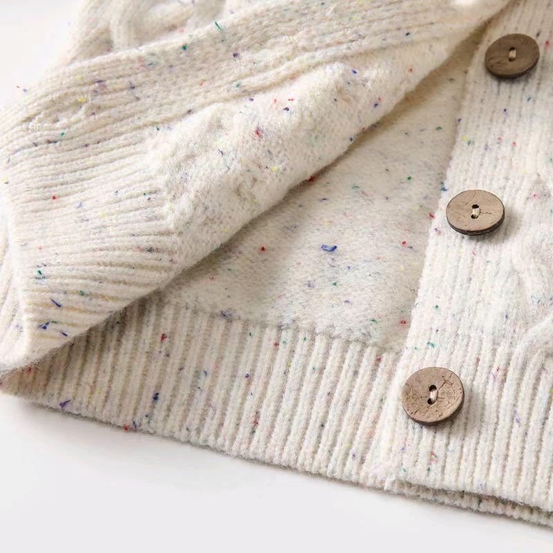 Trendy 2025 Autumn/Winter Baby Round Neck Cardigan - Stylish & Warm Children's Sweater