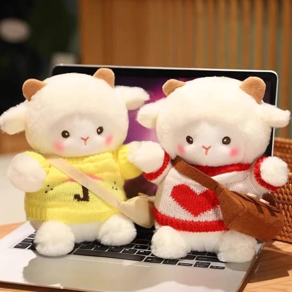 Soft Lamb Doll Plush Toy Kawaii Stuffed Soft Animal Toy Sheep Plush Dolls Car Interior Decoration
