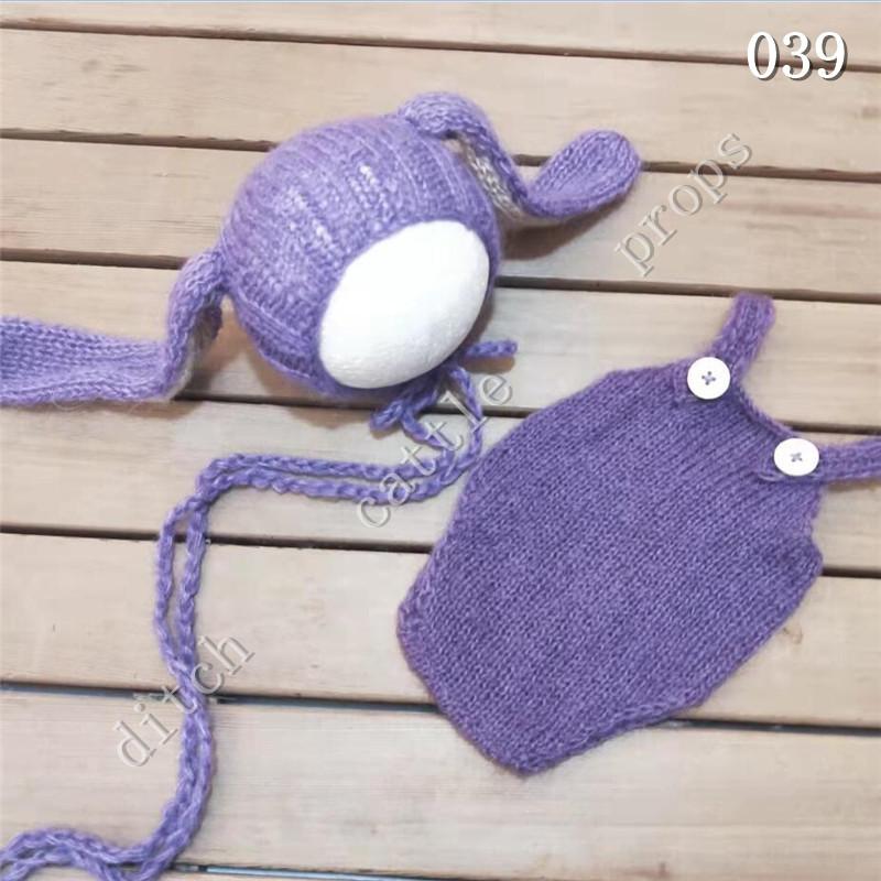 Newborn Photography Props Mohair Shorts Rabbit Big Ear Hat Studio Clothing
