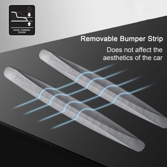1 paar auto anti-collision strip bumperbeschermer hoge elastische PVC antislip zelfklevende universele auto SUV vrachtwagen voor achter bumperbeschermer