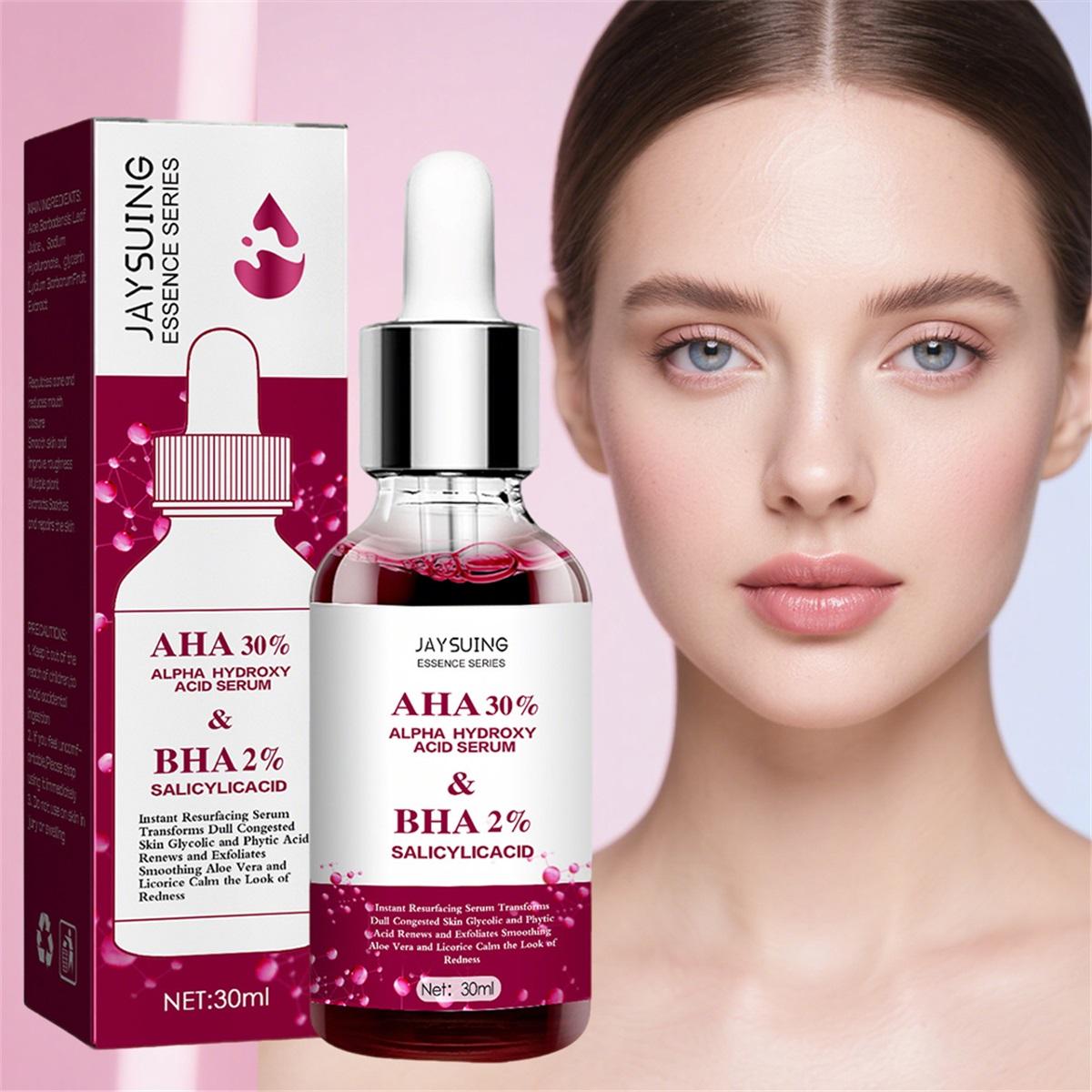 AHA 30% BHA 2% Exfoliating Face Salicylic Acid Serum Moisturizing Nourish Smooth Pores Essence For Acne Blackhead Pores Skincare