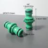 12Pc 1.6cm/0.63in 3/8'' quick connect bidirectional nipple garden irrigation water pipe joint drip irrigation adapter faucet IBC