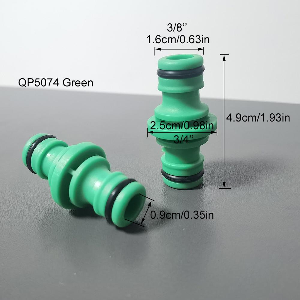 12Pc 1.6cm/0.63in 3/8'' quick connect bidirectional nipple garden irrigation water pipe joint drip irrigation adapter faucet IBC