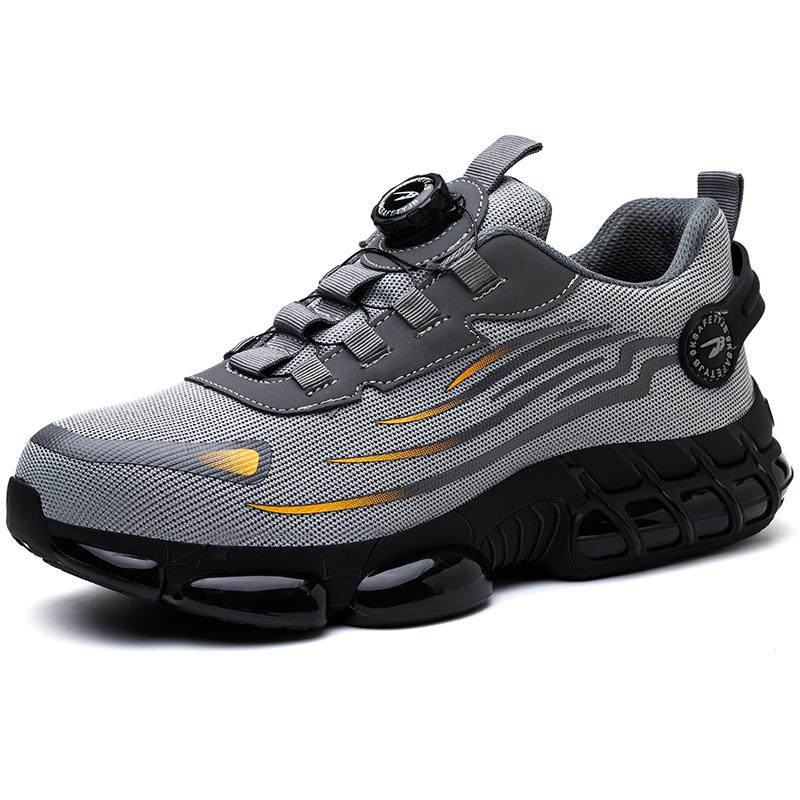 

Air Cushion Safety Shoes For Men Shoes Rotating Button Anti-Smash Work Shoes Men Women Steel Toe Shoes Lightweight Safety Boots 36