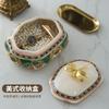 Ceramic Jewelry Box Storage Jar with Lid Vase Ceramic Ornaments Dressing Table Storage Accessory Box Home Furnishing Decoration