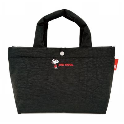 Rootote Women's Snoopy Tote Bag, Small, Self-Standing, Lightweight, IP.Deli.Poly.Peanuts-0F 8437 (01 Black)