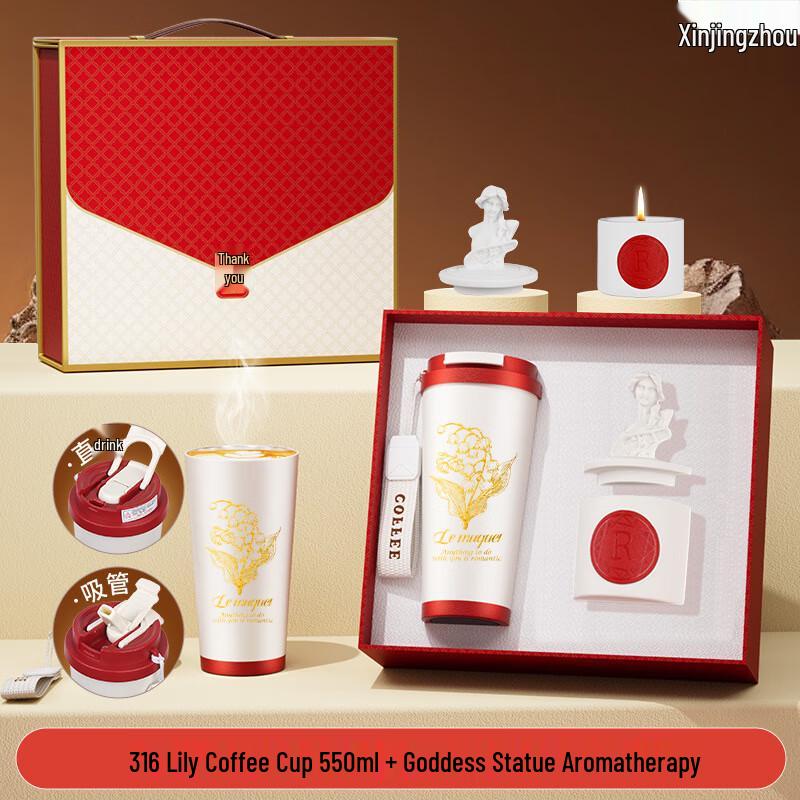 Red Coffee Cup & Aroma Diffuser Corporate Gift Set