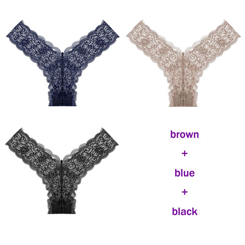 CINOON 3 Teile/los frauen höschen Transparent Low-Taille Unterhose Aushöhlen Tanga Weibliche Nahtlose G-String Sexy Unterwäsche Spitze Dessous panty
