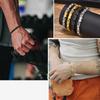 Vnox Oxidized Byzantine Chain Bracelet for Men Women Byzantium Geometric Link Stitching Retro Punk Viking Jewel