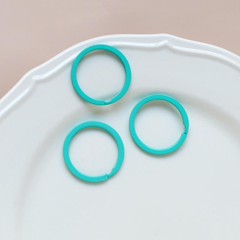 Macaron Color Heart Ring Keychain Clasp for DIY Jewelry, Bracelets, and Phone Chains