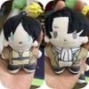 10cm Peluche Attack on Titan Eren Mikasa Levi Anime Mini Bambola Portachiavi Ciondolo Carino per Zaino Decorazione Regalo Ragazzi Ragazze
