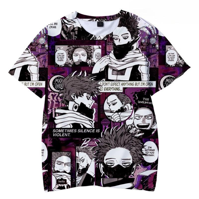 

Летняя Геройская Академия Серия 3D Цветная Печать Модная Удобная Персонализированная Повседневная Детская Футболка с Коротким Рукавом 170