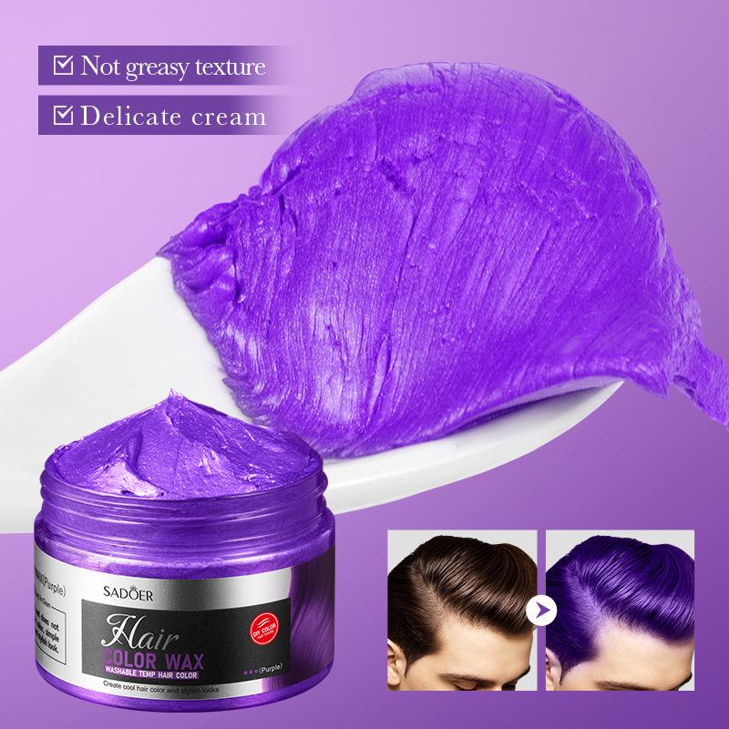 Argile Colorante pour Cheveux 120g SADOER Cire Coiffante Volume Naturel