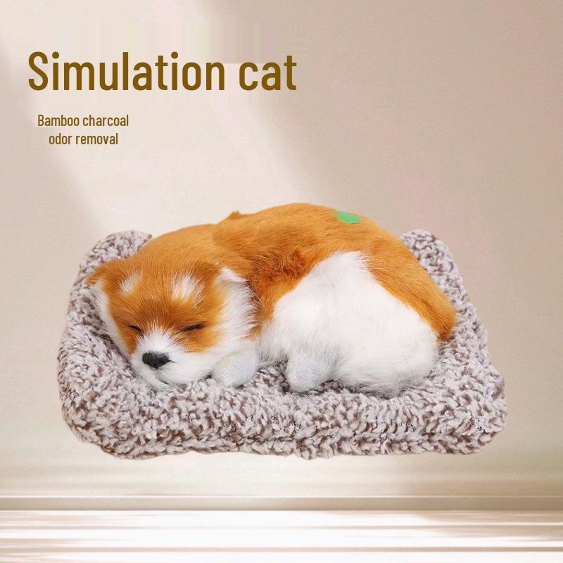 Simulated Kitten Meow Bamboo Charcoal Deodorizing Plush Cushion for Car & Home Decoration