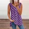 Ladies Camisole Top Loose Casual V-neck Small Dot Print Sleeveless Vest
