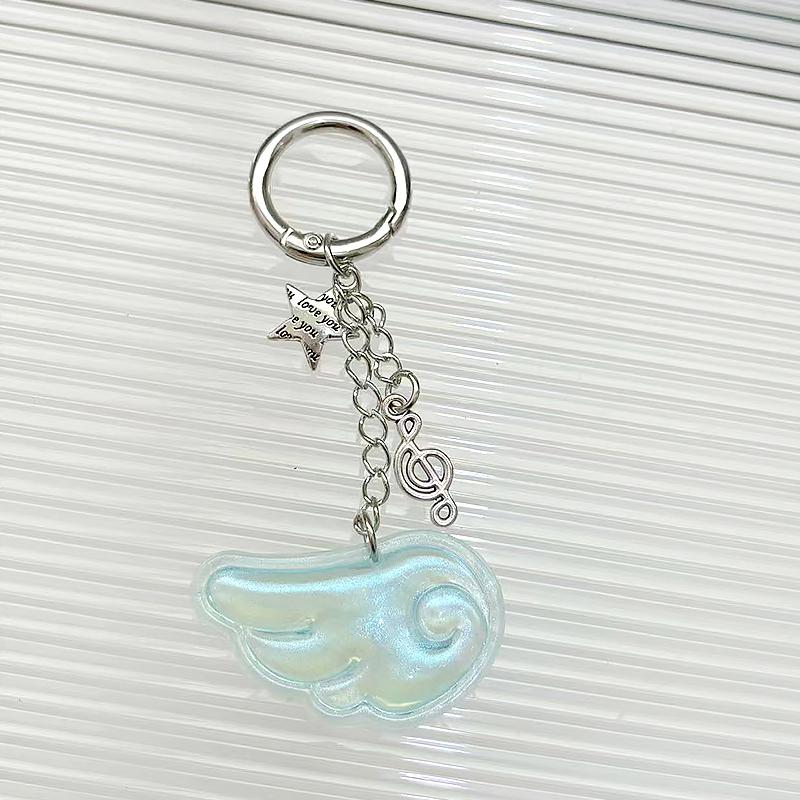 1 Stück Engelsflügel Design Süßer Stil Taschenanhänger Lieblicher Handy-Anhänger DIY Zubehör Schlüsselanhänger Airpods Anhänger Mehrfarbig