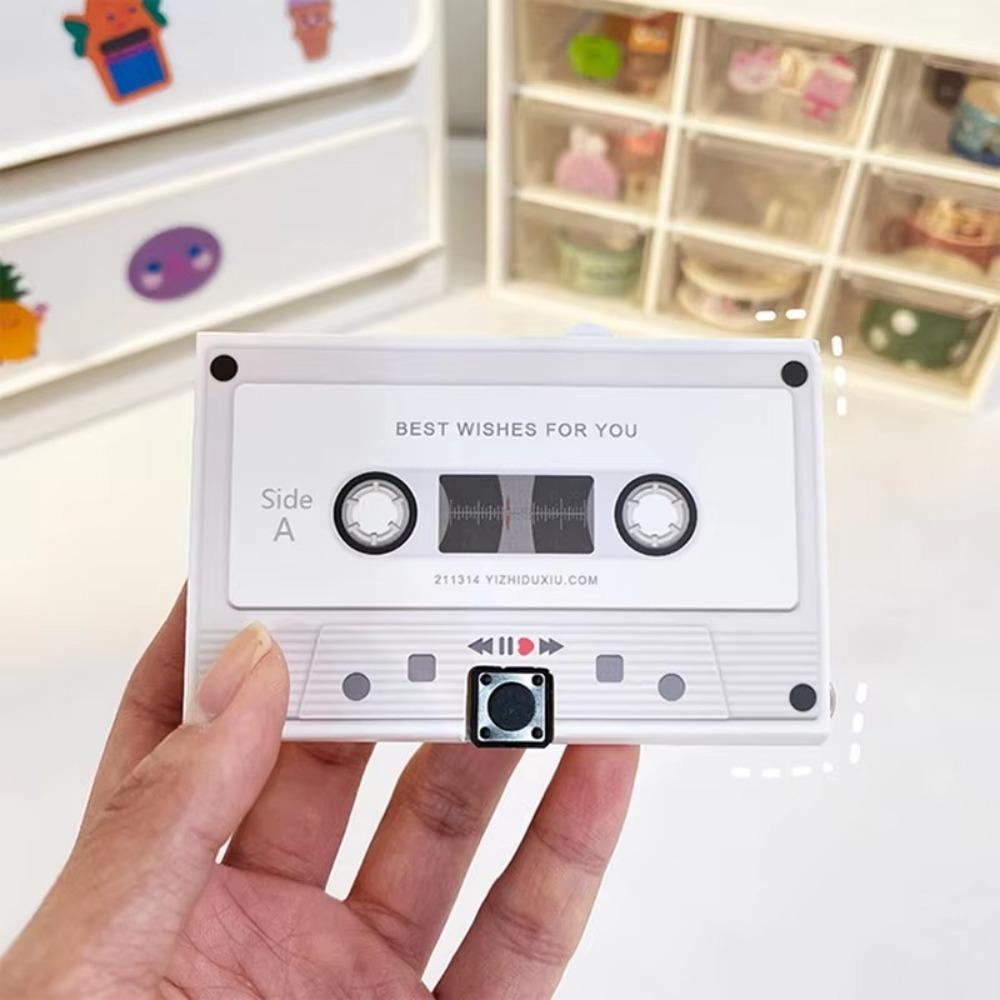 

Stylish Message Recording Cassette Elegant Sound Greeting Card Anniversary Gift Paper-30s