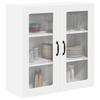 Wall Mounted Glass Cabinet LUCCA White 80 X 31 X 80 Cm Particleboard