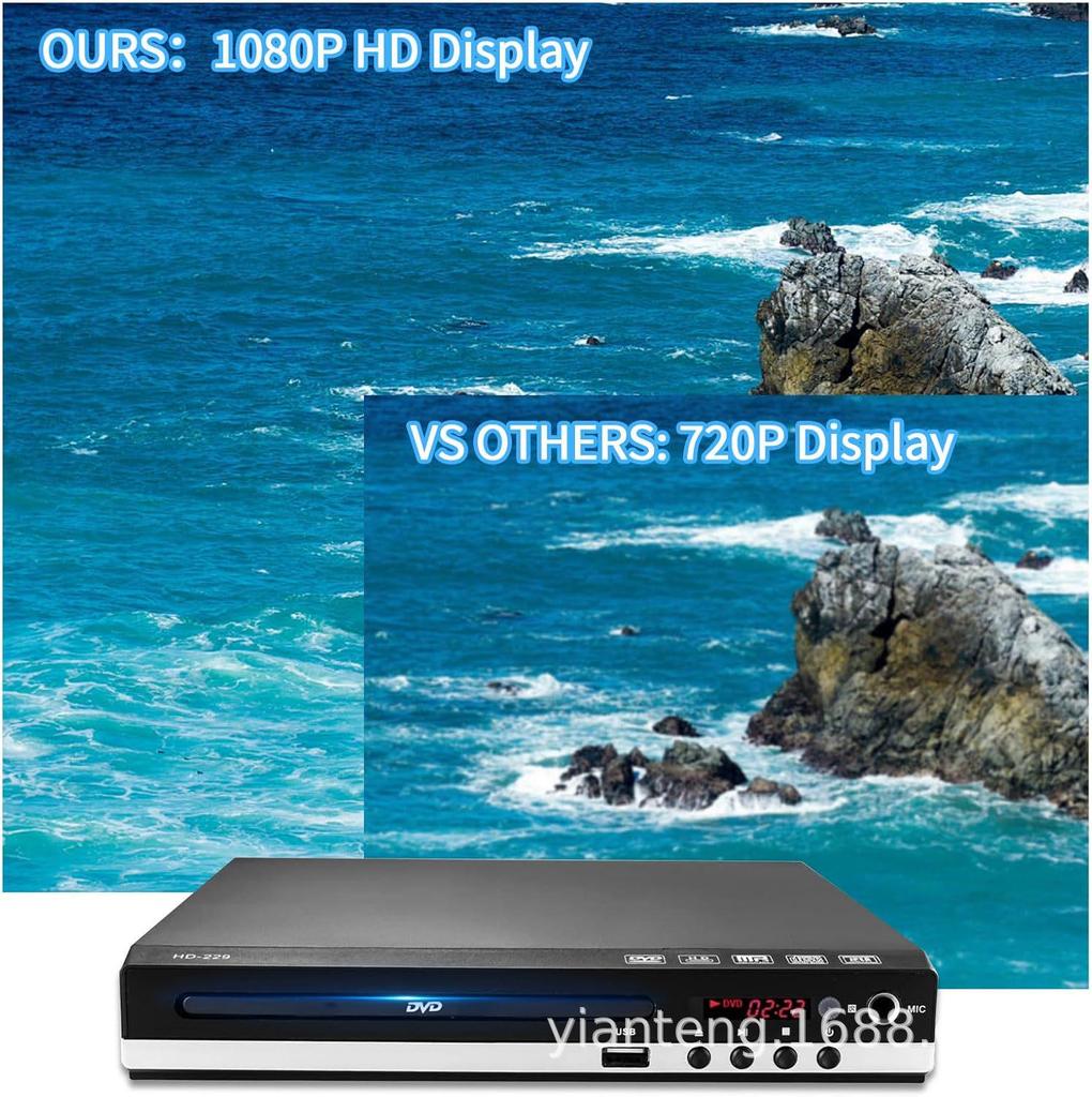High-Definition Household DVD/EVD Player with VCD and Mini CD Support for Kids