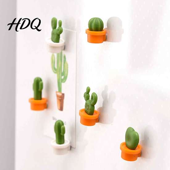 Heavy Duty Magnetic Decorations 6Pcs Potted Cactus Refrigerator Magnets Mini Kitchen Fridge Magnets Magnet Memos Notes Photos Holder Decorative
