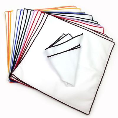 Pure White Cotton Trendy Men'S Suit Pocket Towel Square Towel 23Cm Square Etiquette Handkerchief Towel