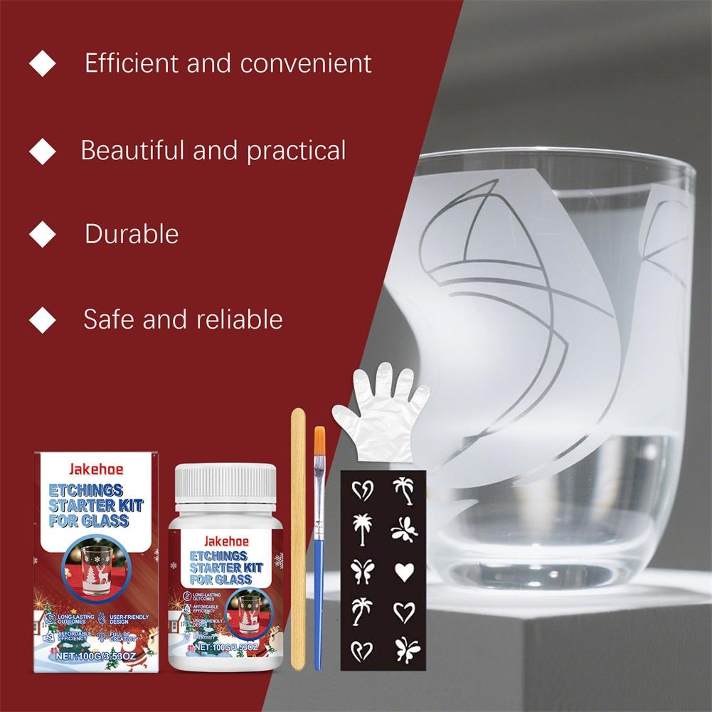 Frosted Etch Starters Kit For Glass Create Permanently Etched Designs Perfect For Mirrors China Mainland