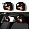 Novelty Auto Decorations 2Pcs Spooky Car Headrest Covers, Cartoon Evil Face Seat Breathable Interior Protectors, Elastic Protectors for