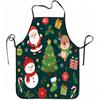 1pc Merry Christmas Funny Print Apron, Durable And Easy To Clean, Adjustable Waistband, Polyester Material, for Kitchen Cooking, Gardening, Orchard Pi