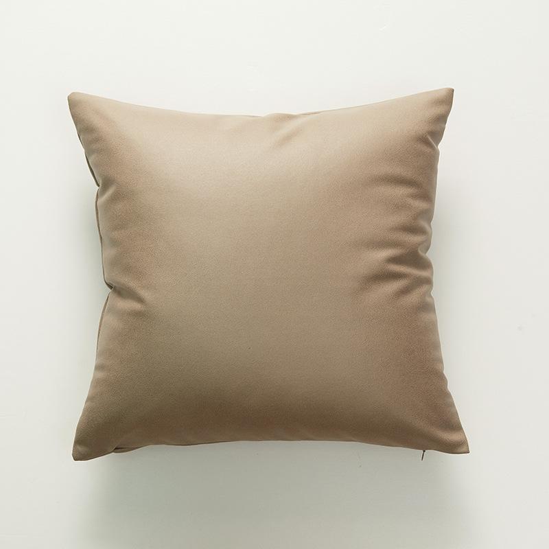 

Мягкая, устойчивая к царапинам, однотонная подушка, современная простая наволочка из технологичной ткани под искусственную кожу, поясничная подушка 45 * 45Cm (excluding core)