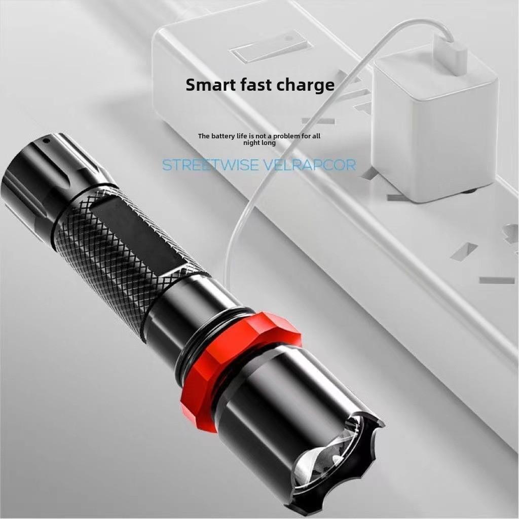 Power Bank USB Lighting Is Convenient, Super Bright, Long-range Outdoor Strong Light Flashlight