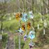 Moon Sun Catcher Prismatic Rainbow Maker Pentagram Beaded Sunlight Catcher Window Hanging Ornament for Bedroom Garden Decor