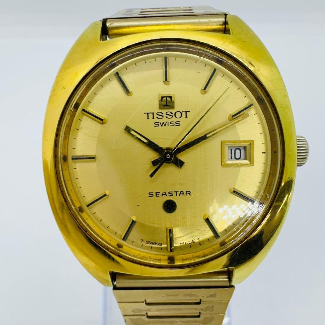Used TISSOT Sea Star Vintage Gold Color Manual Winding Watch