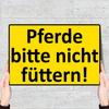 D Flach pc D Metall Eisen Schild Deutsch Füttern Sie das Pferd nicht cminch Perfekt für Heimdekoration Clubs und Outdoor-Deko