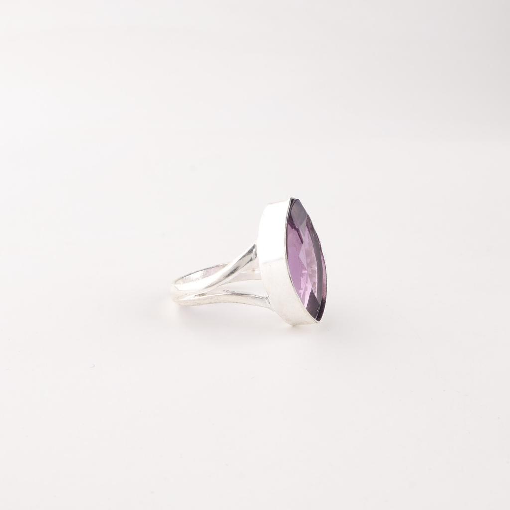 Piatră prețioasă Ametist Argint Sterling 925 Bijuterii Lucrate Manual Inel de Petrecere Pentru Femei RR-23-2