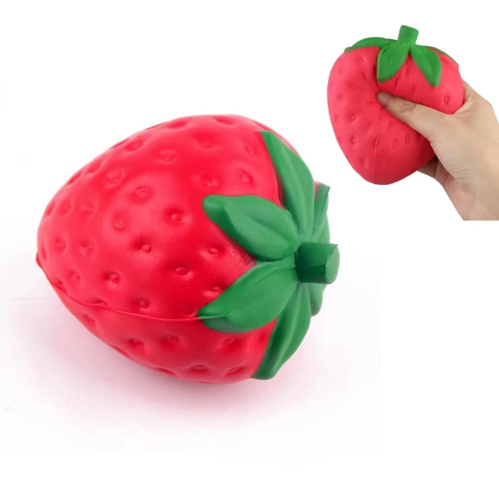 Strawberry Banana Peach Stress Ball Jumbo Anti-Anxiety Fidget Toy Squishy Squeeze Toy Adults Kids