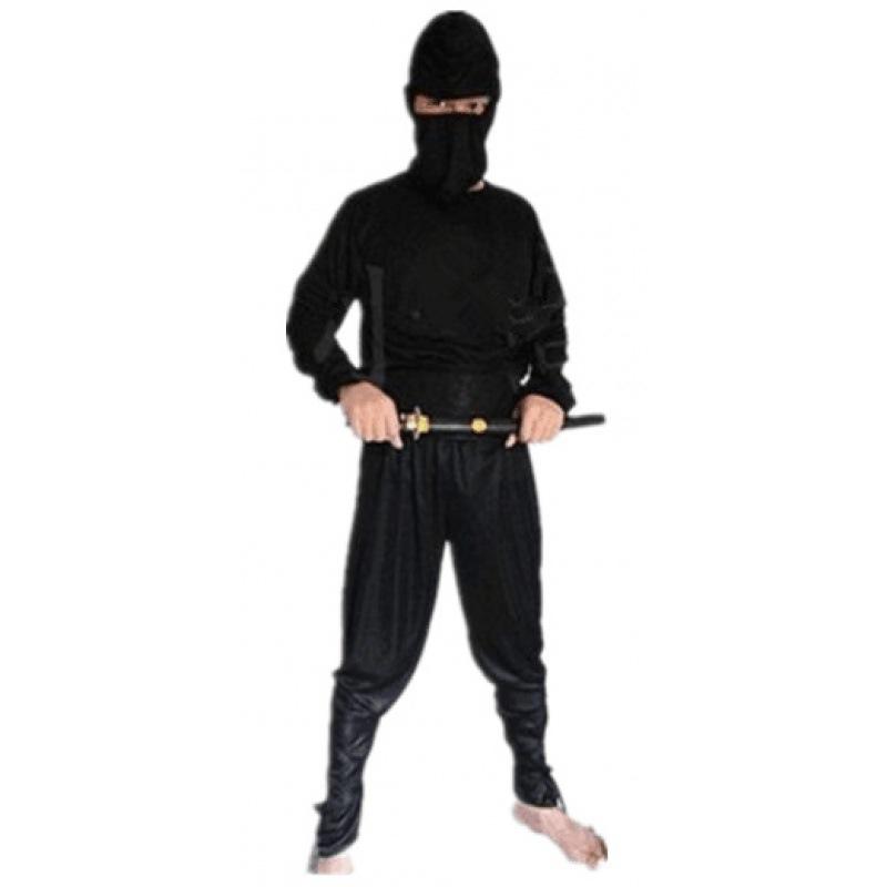 

Halloween Show Men in Black Martial Arts Thieves Night Clothes Black Ancient Clothes Night Clothes, Assassin Clothes Ninja Costumes 120-135